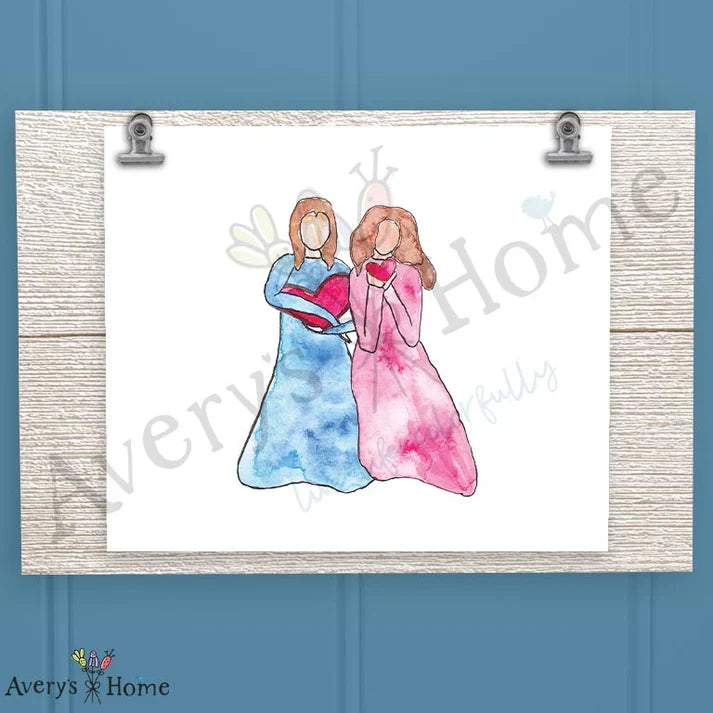 Sisters Frosted Drinking Glass