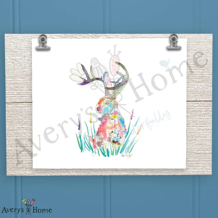 Jackalope Frosted Drinking Glass