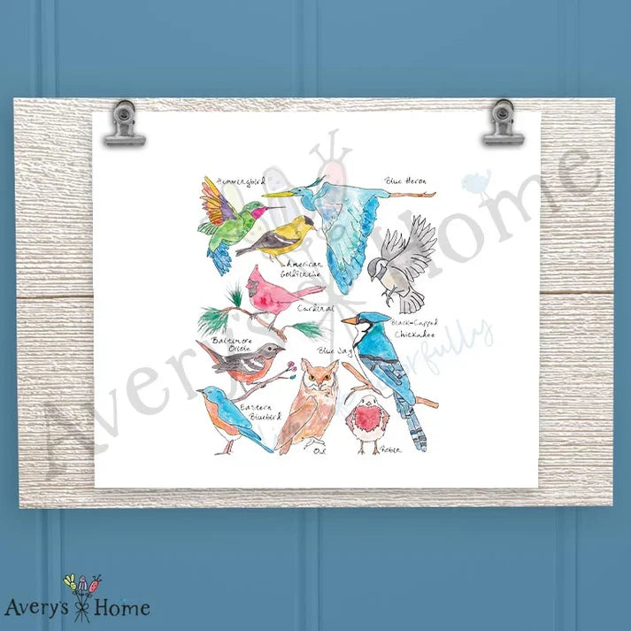 Northern Birds Frosted Drinking Glass