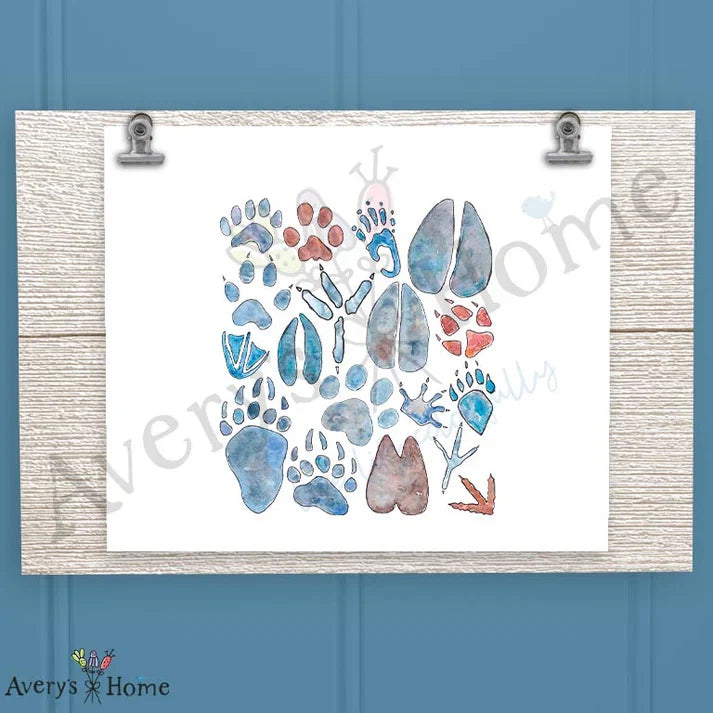 Animal Tracks Frosted Drinking Glass
