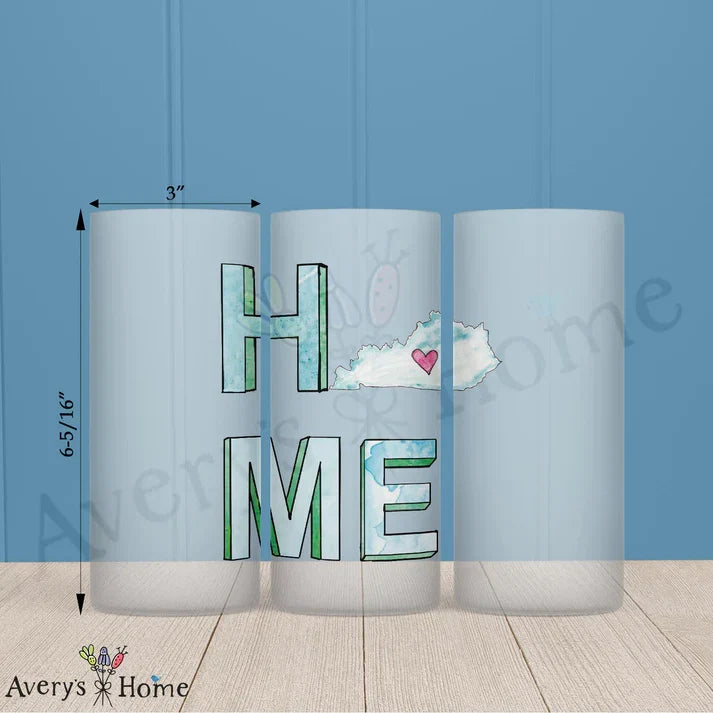 HOME in Kentucky Frosted Drinking Glass