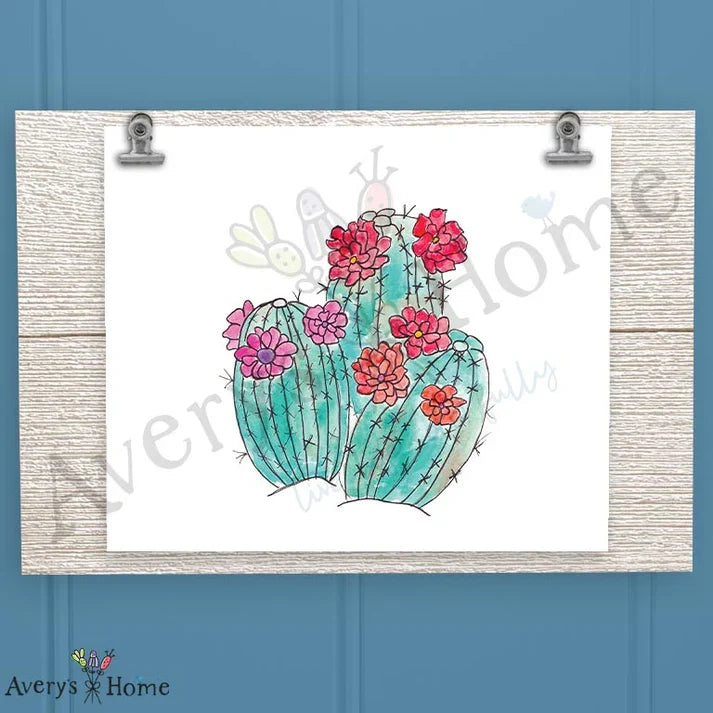 Cactus Frosted Drinking Glass