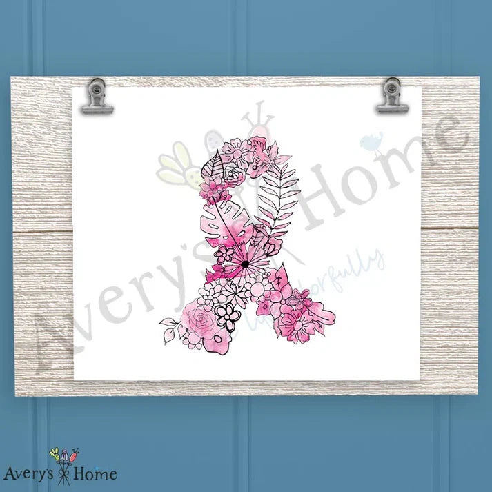 Breast Cancer Frosted Drinking Glass