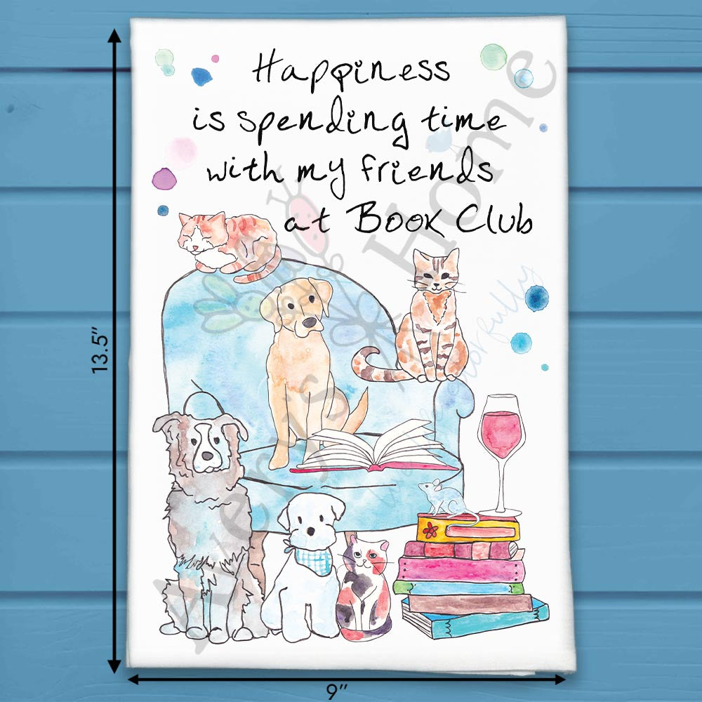 Book Club flour sack dish towel, art by Avery Jackson