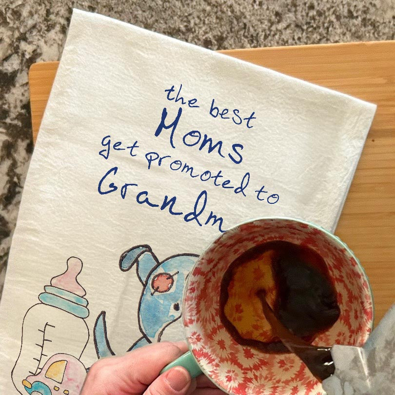 Grandma Quote dish towel, 27x27 flour sack cotton