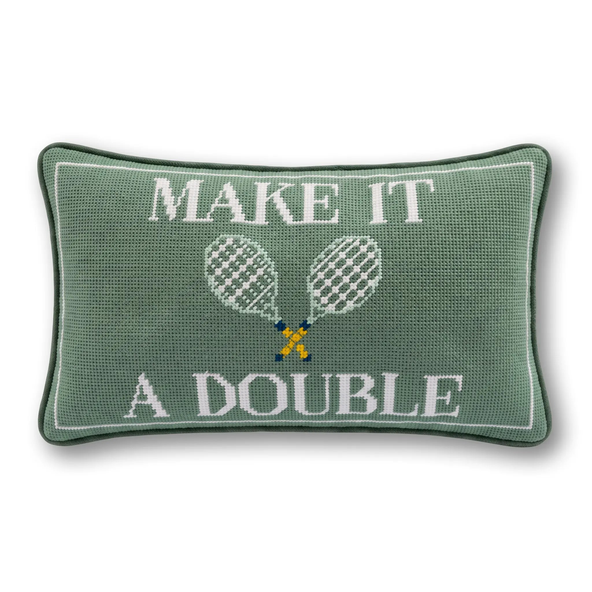 Make It A Double Needlepoint Pillow