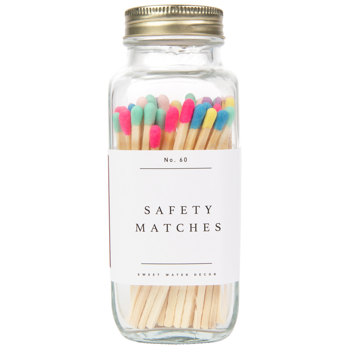 Multicolor Rainbow Safety Matches - 60 Count, 3.75"