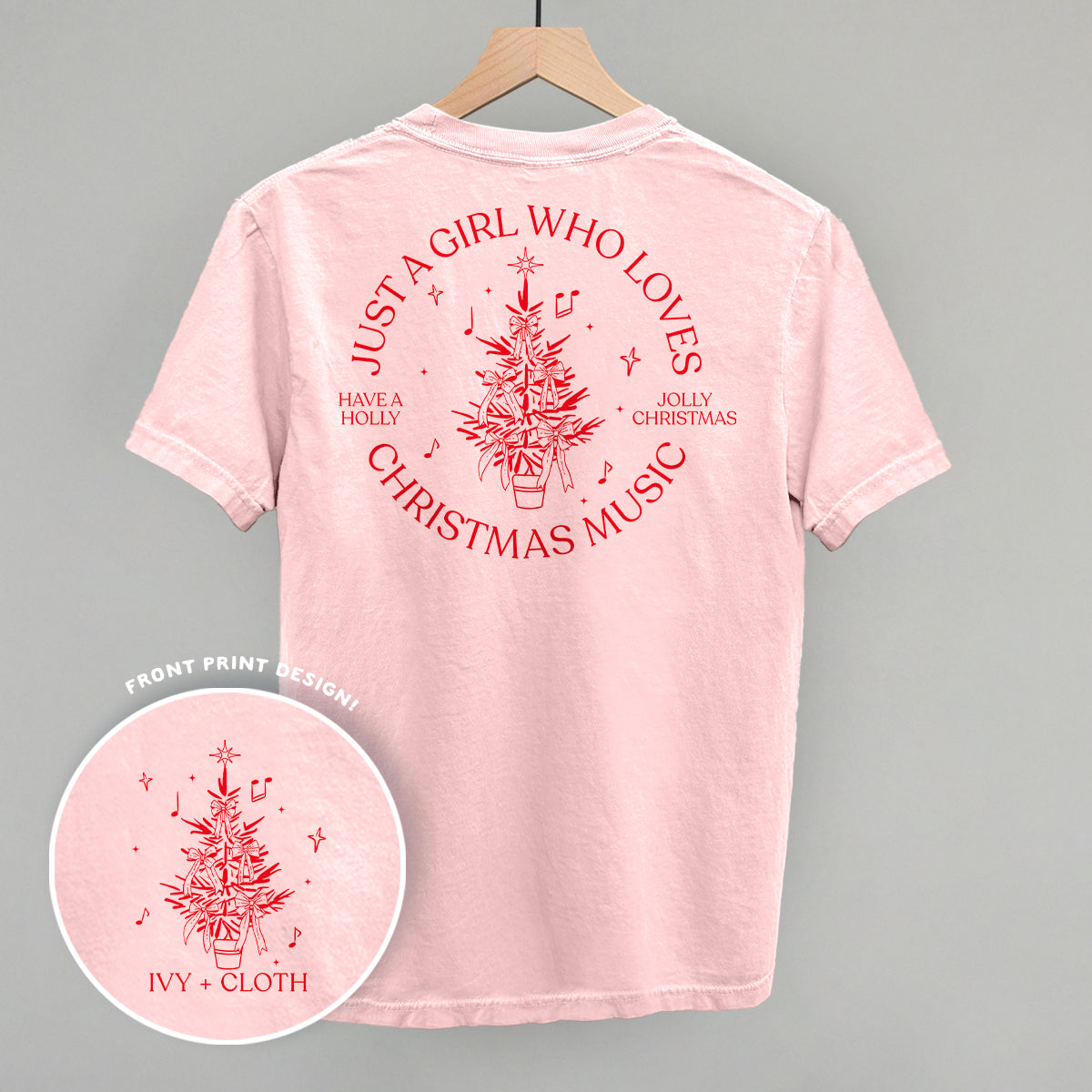 Just A Girl Who Loves Christmas Music (Back Print)