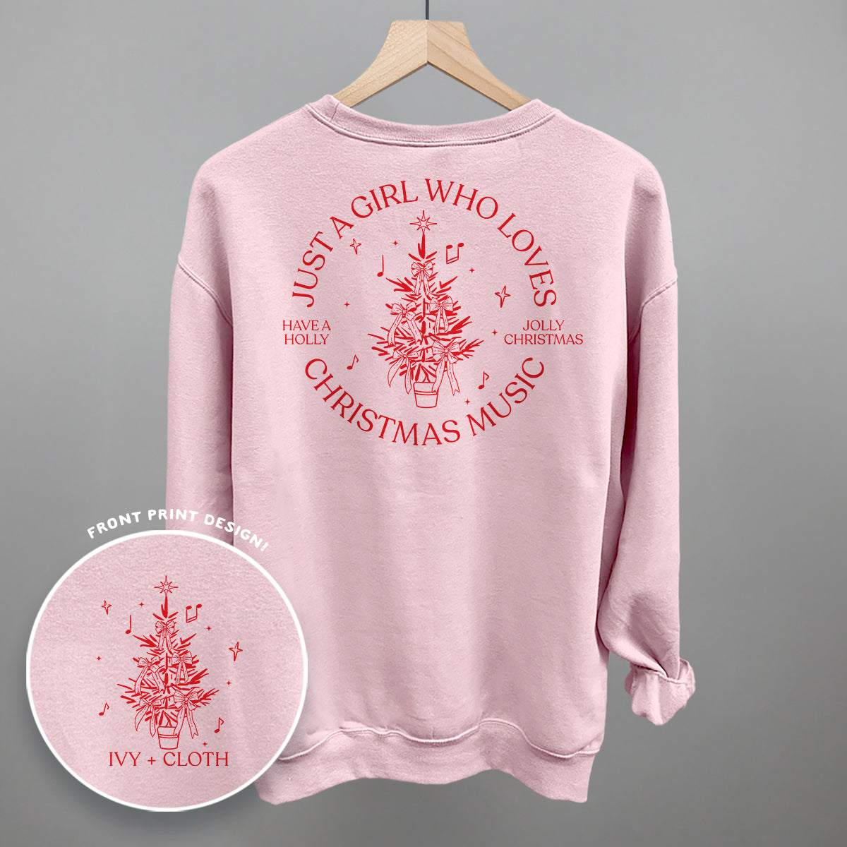 Just A Girl Who Loves Christmas Music (Back Print)