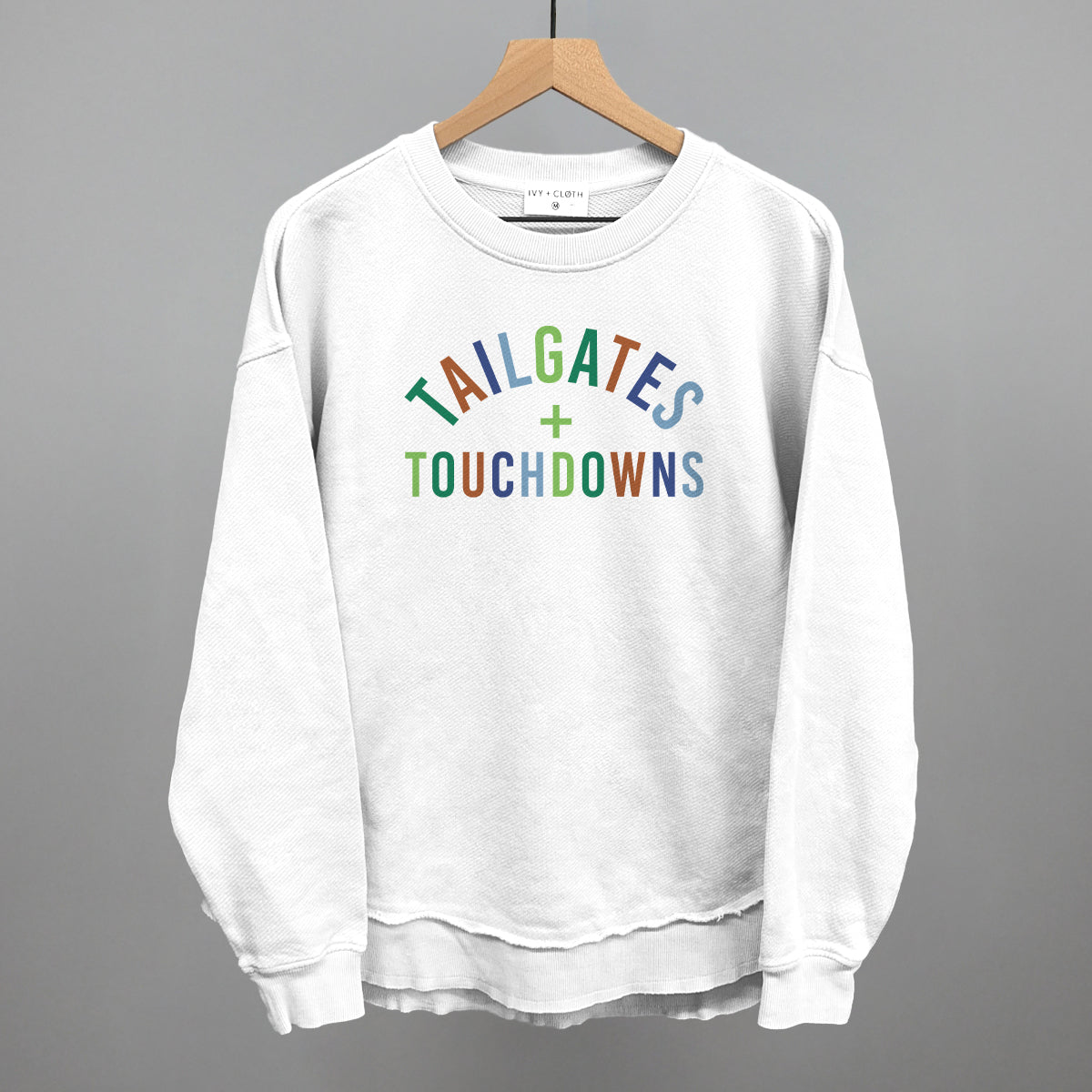 Tailgates And Touchdowns design shown in white