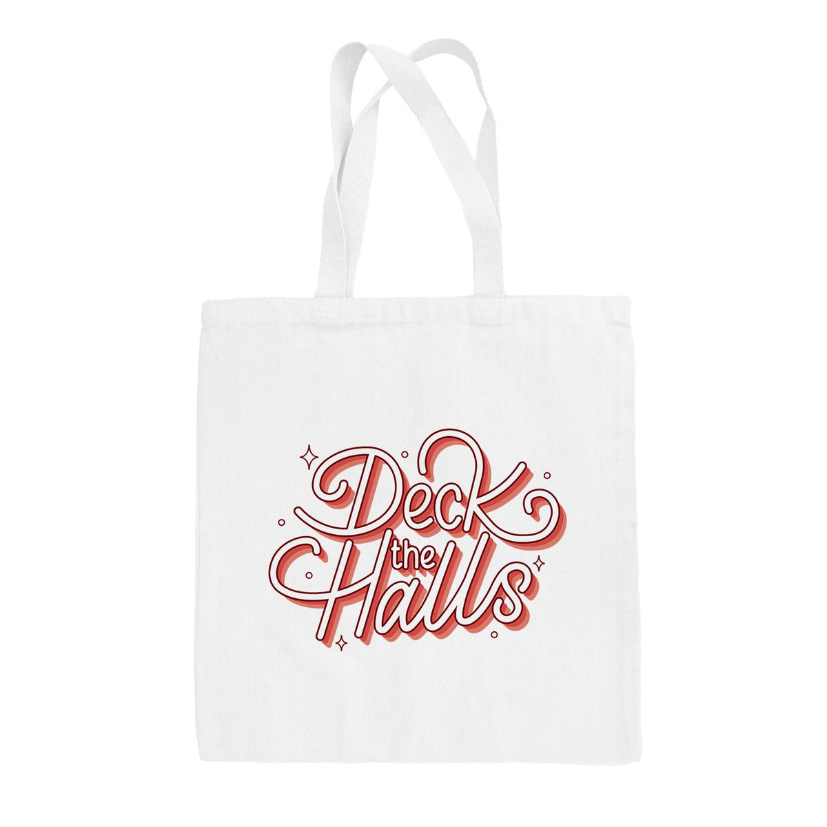 Deck The Halls Sparkle Script Tote Bag