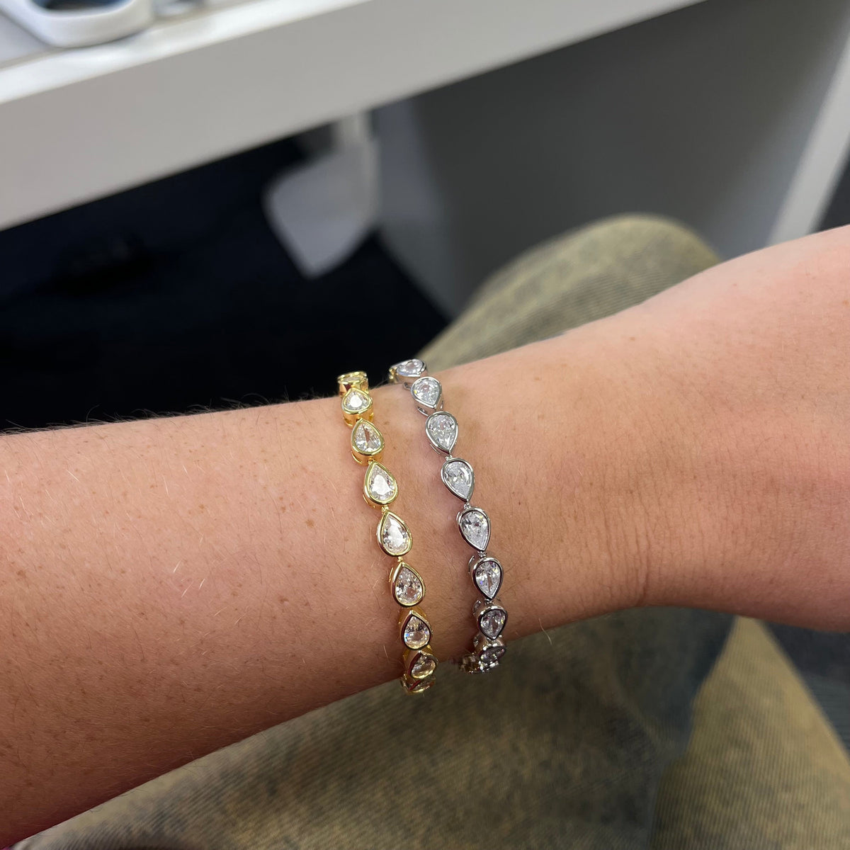 Ines Raindrop Tennis Bracelet