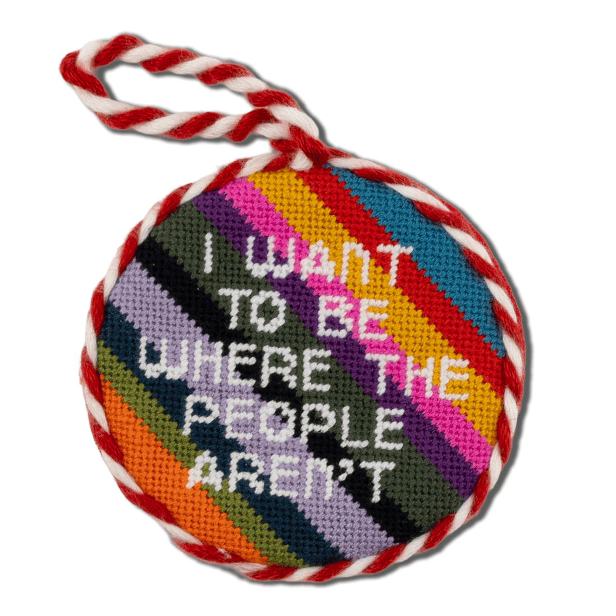 Needlepoint Ornament - Where the People Aren't