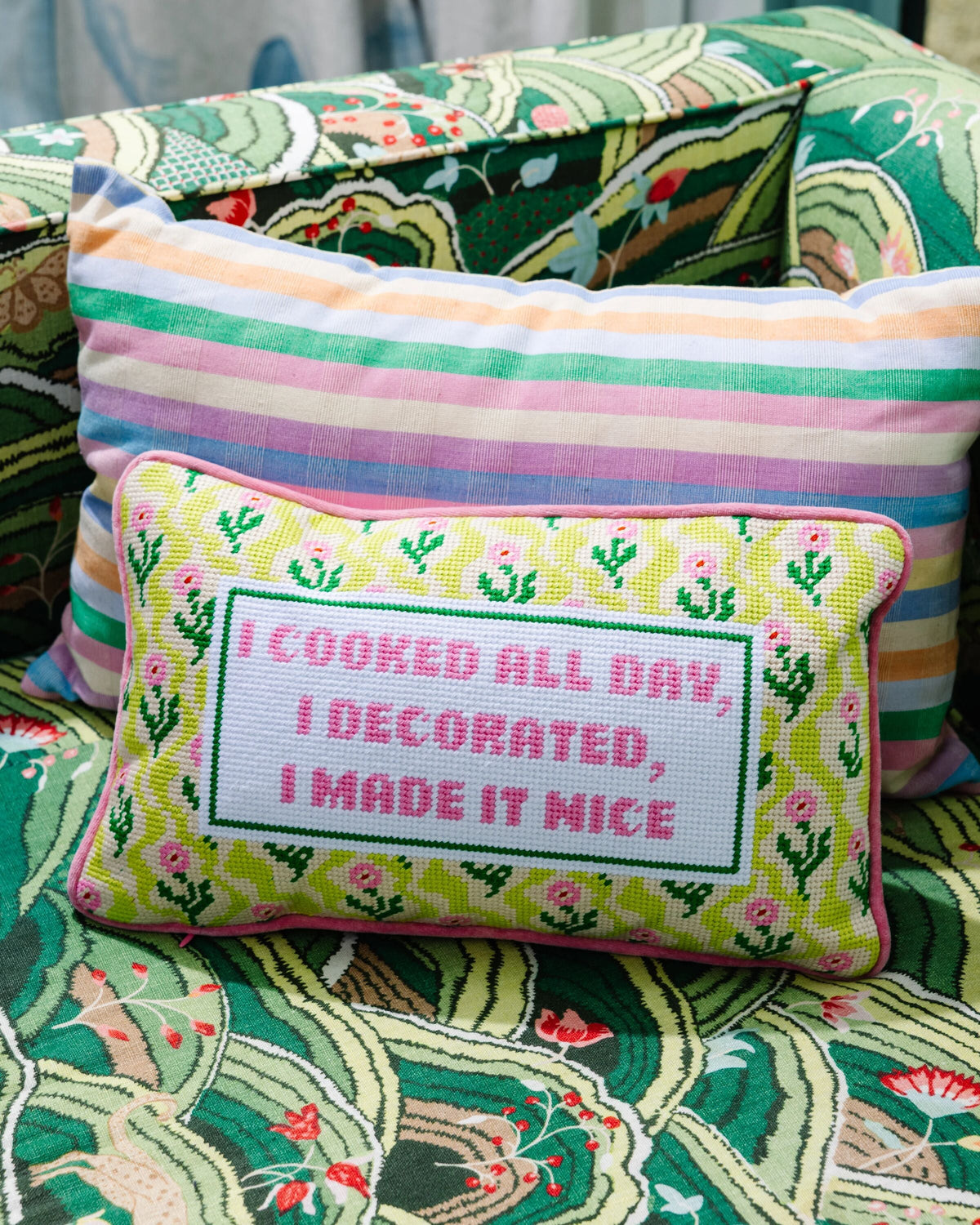 Made it Nice Needlepoint Pillow