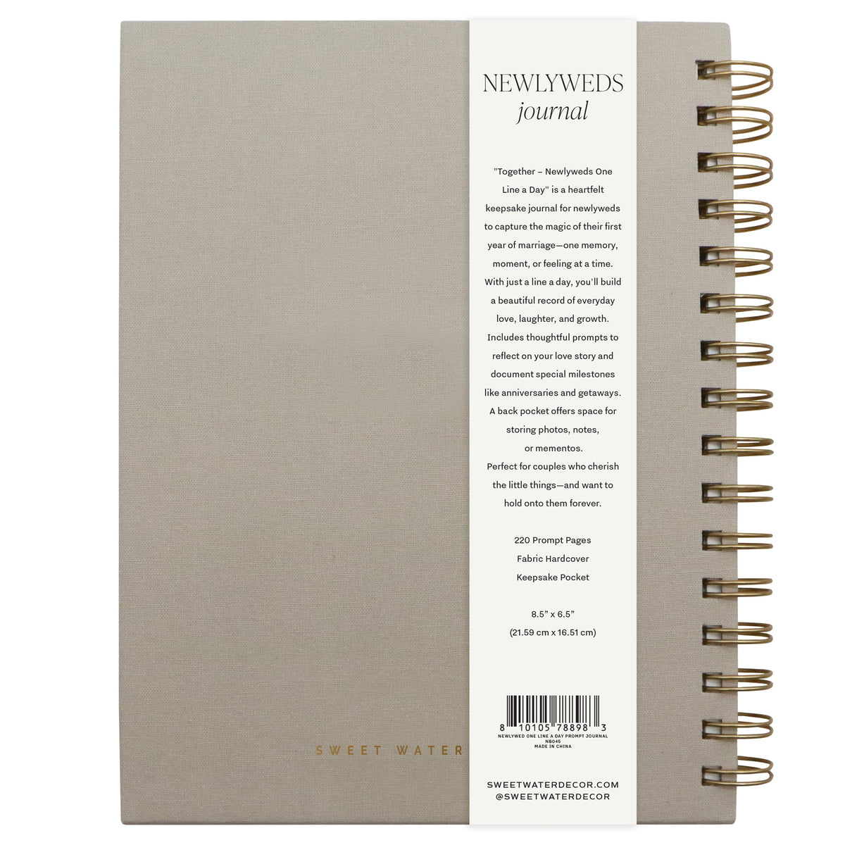 Newlywed One Line A Day Prompted Journal