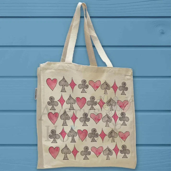 Bridge Game cotton tote bag, art by Avery Jackson