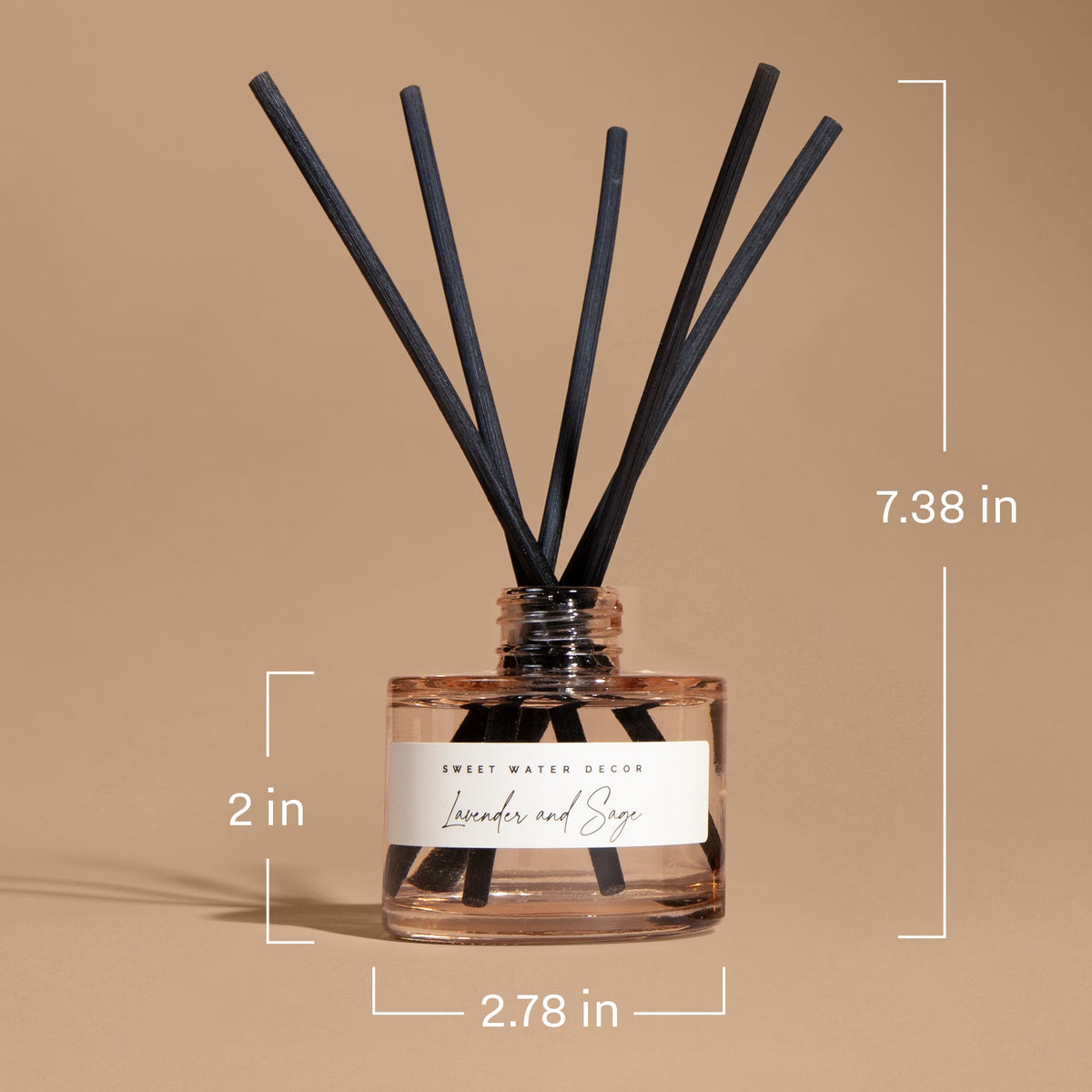 Palo Santo Patchouli Tinted Glass Jar Reed Diffuser