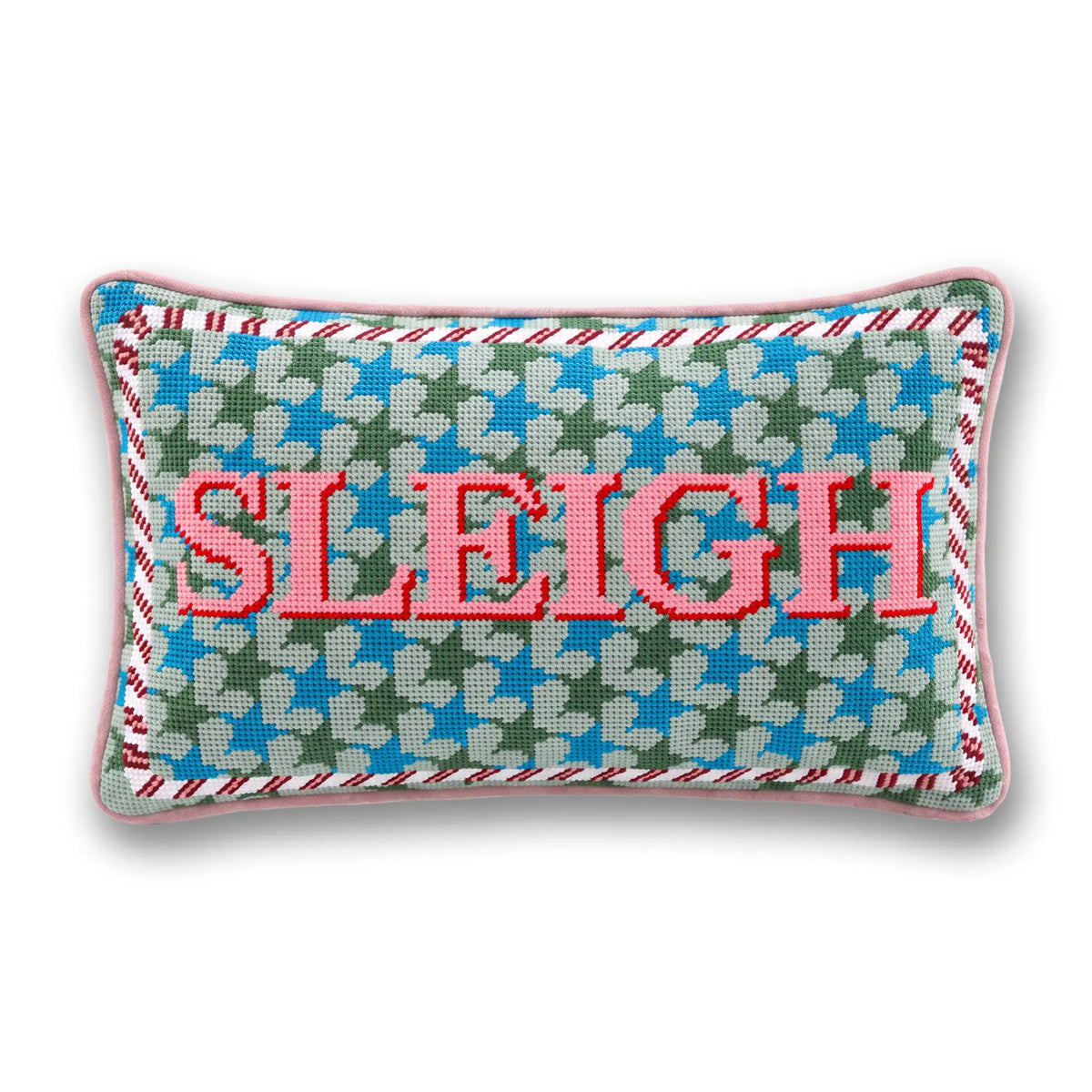 Sleigh Needlepoint Pillow