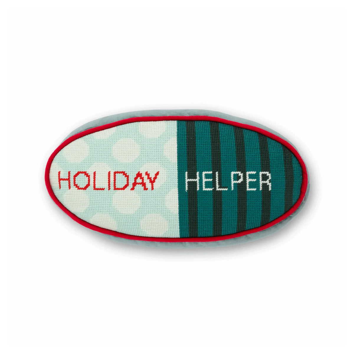 Holiday Helper Needlepoint Pillow