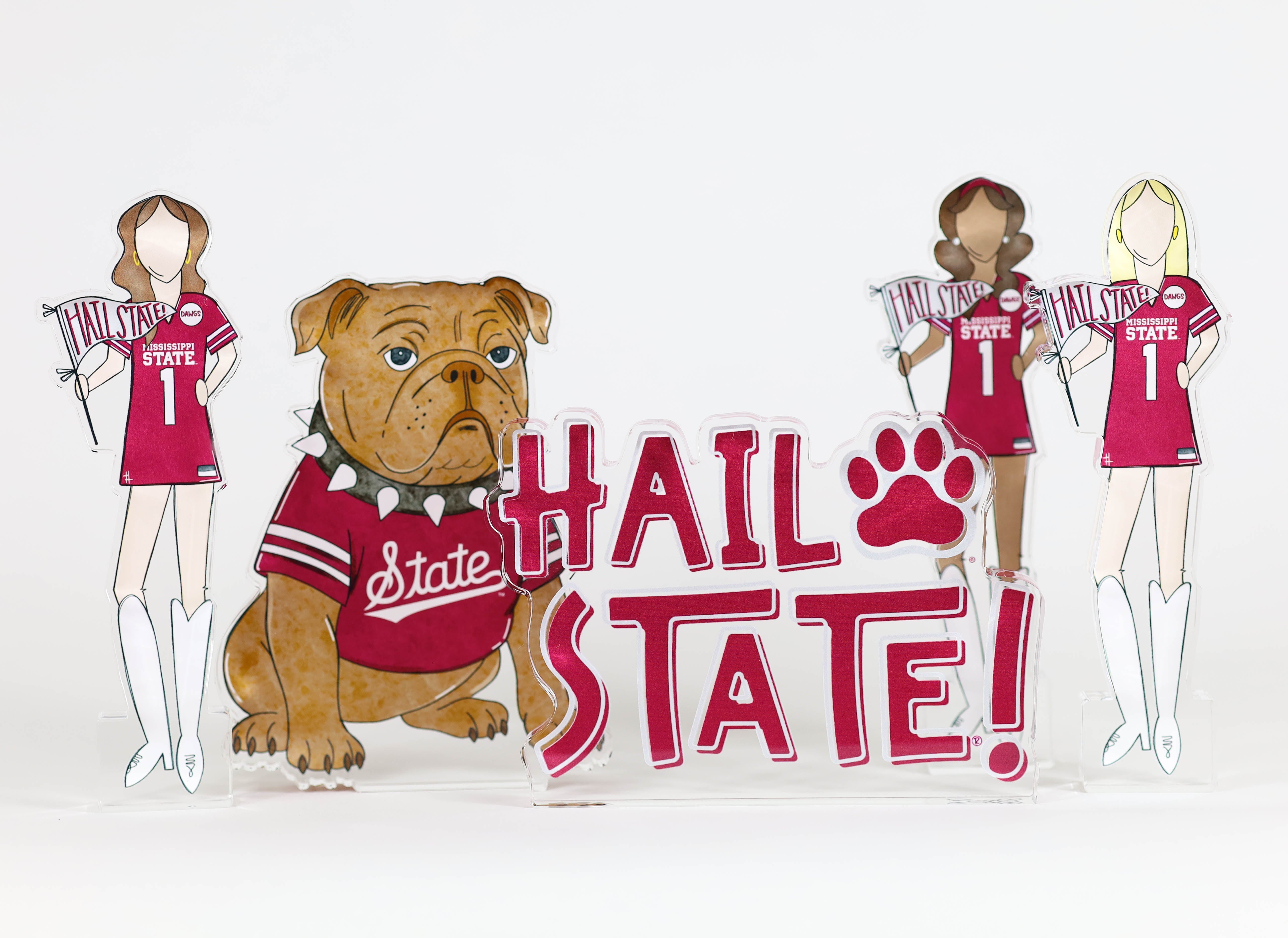 Bully Bulldog Acrylic Block Shelfie