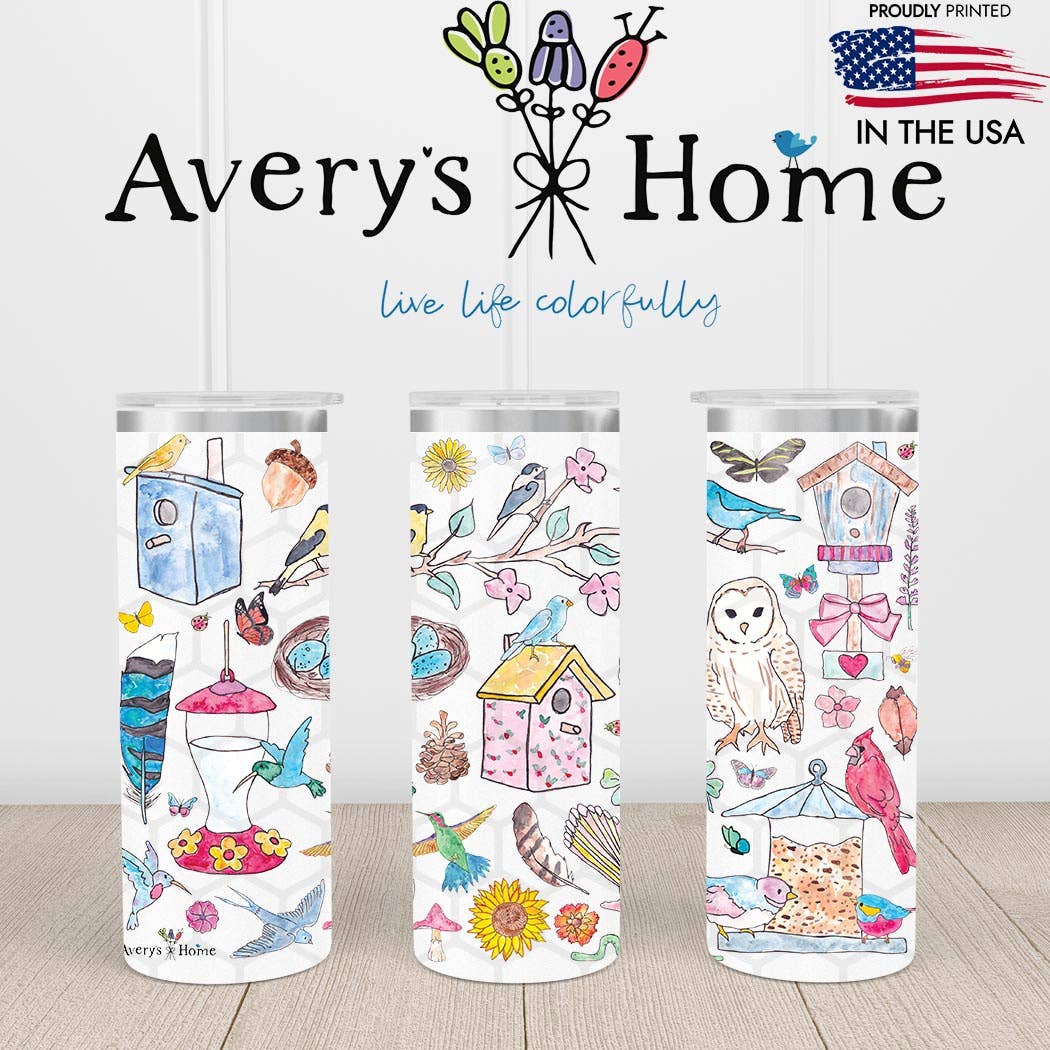 Bird & Garden Gift 20 oz Skinny Tumbler