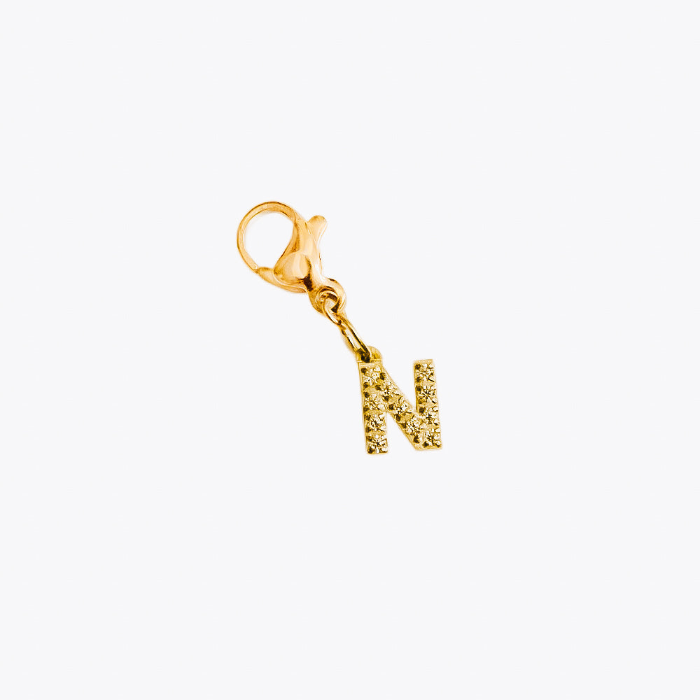 Initial Charm Bar Chanelle Charms - WATERPROOF
