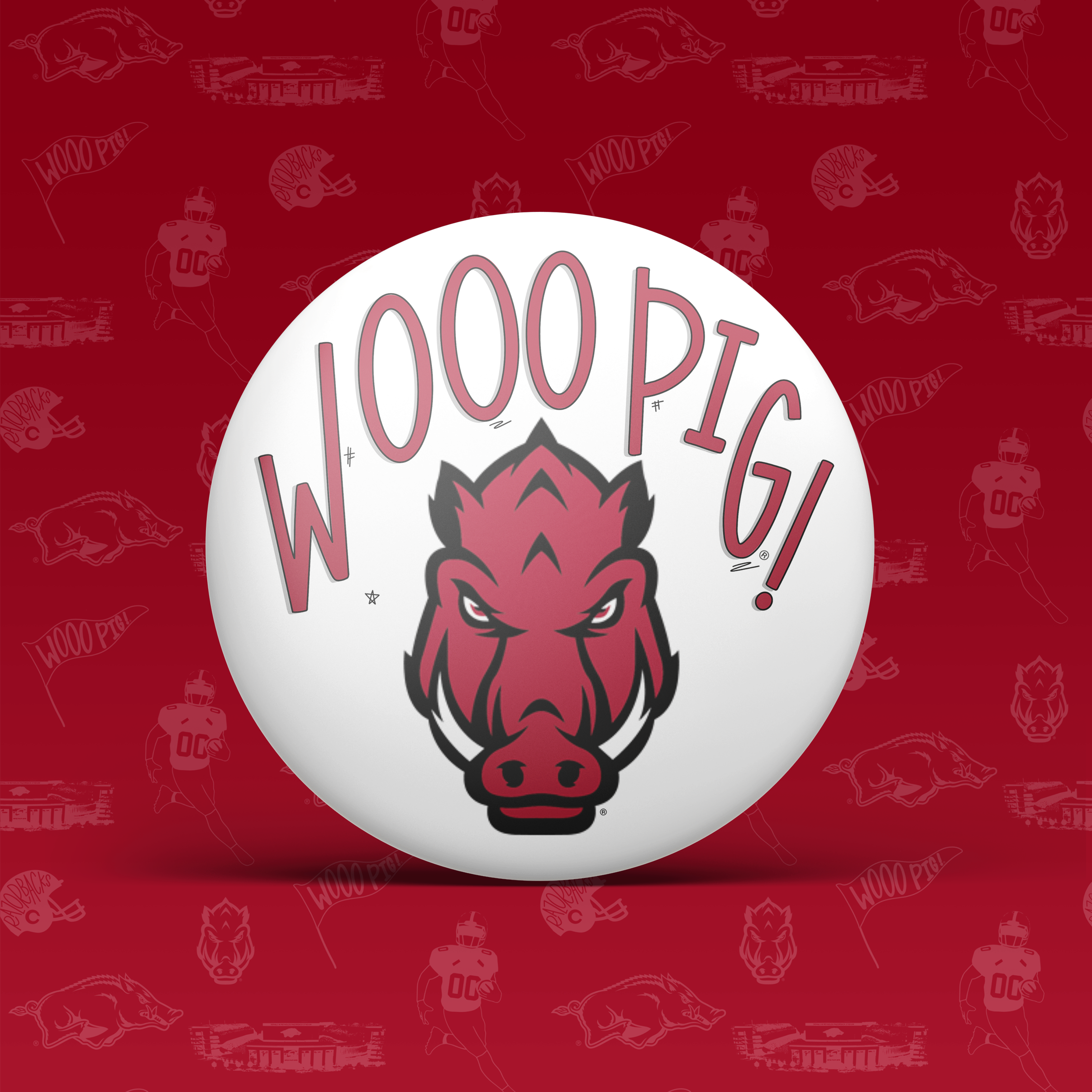 Wooo Pig Mascot Button