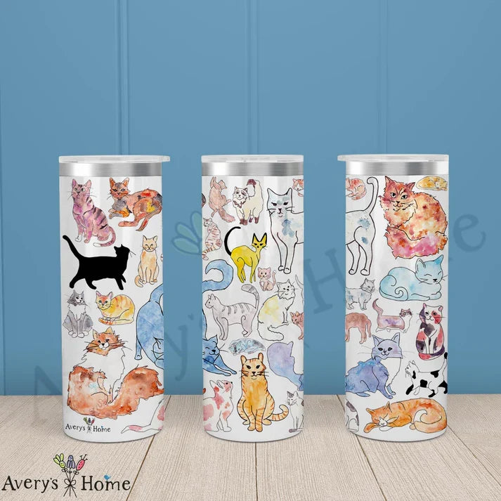 Adorable Cats 20 oz Skinny Tumbler