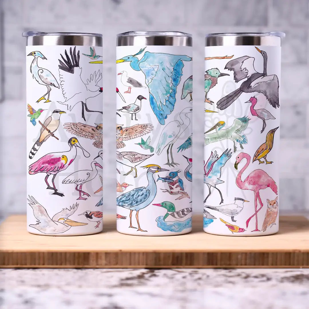 Coastal Birds 20 oz Skinny Tumbler