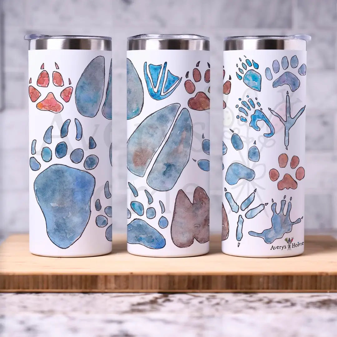 Animal Tracks 20 oz Skinny Tumbler