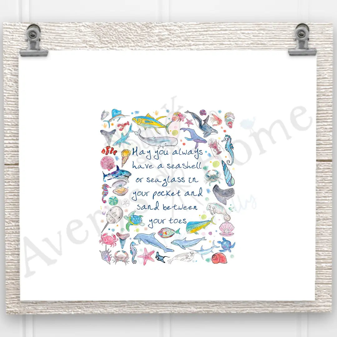 Ocean Blessing Frosted Drinking Glass