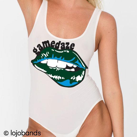 Green & Light Blue Gamedaze Bodysuit