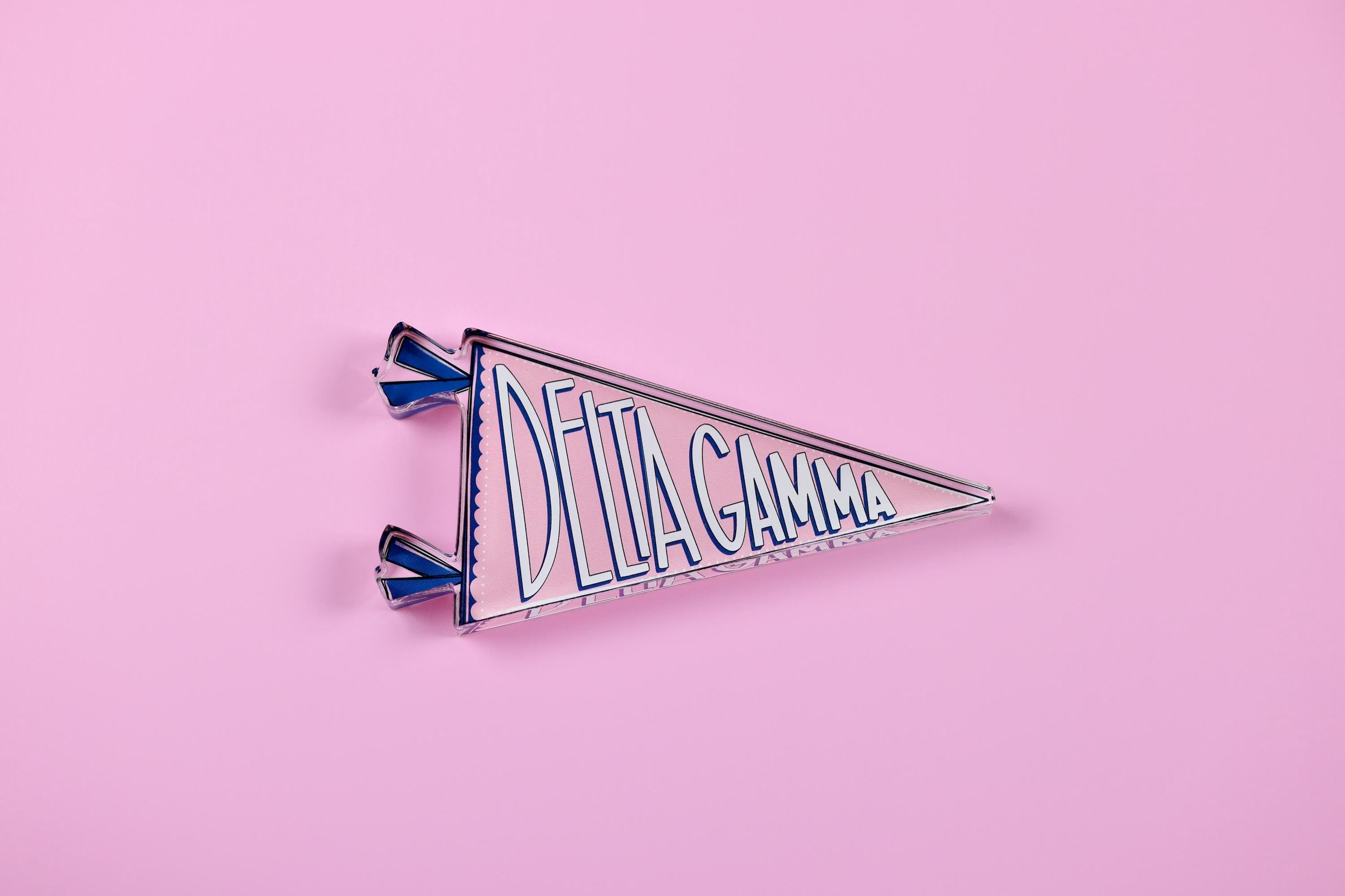 Delta Gamma Acrylic Pennant Flag Shelfie