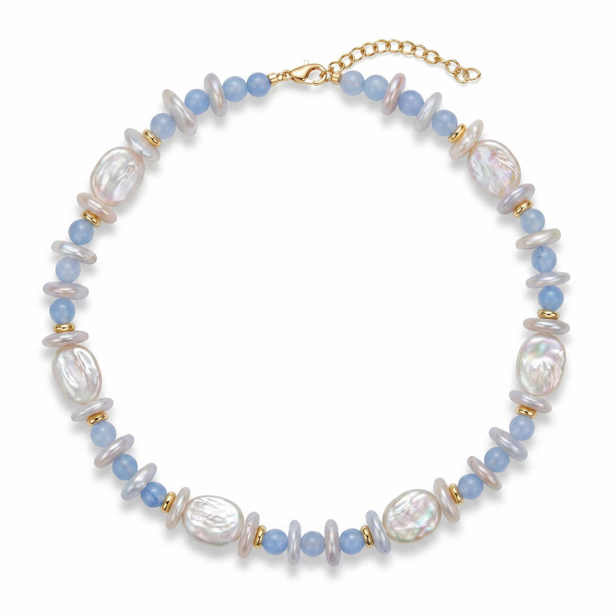 Aquamarine & Pearl Necklace
