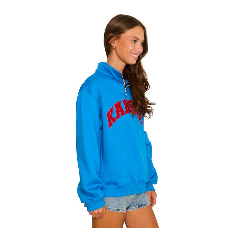 Kansas Jayhawks Quarter Zip Sweatshirt