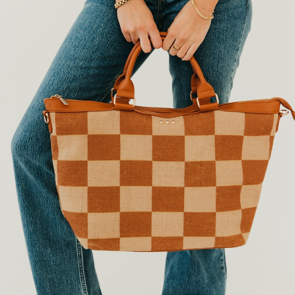 June Jute Tote Bag