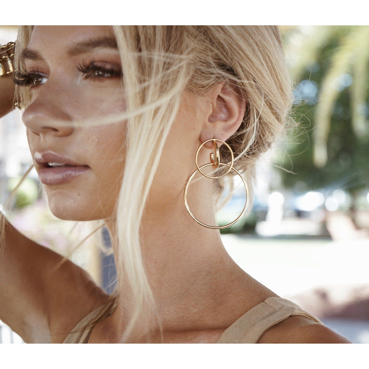 Kara Double Hoop