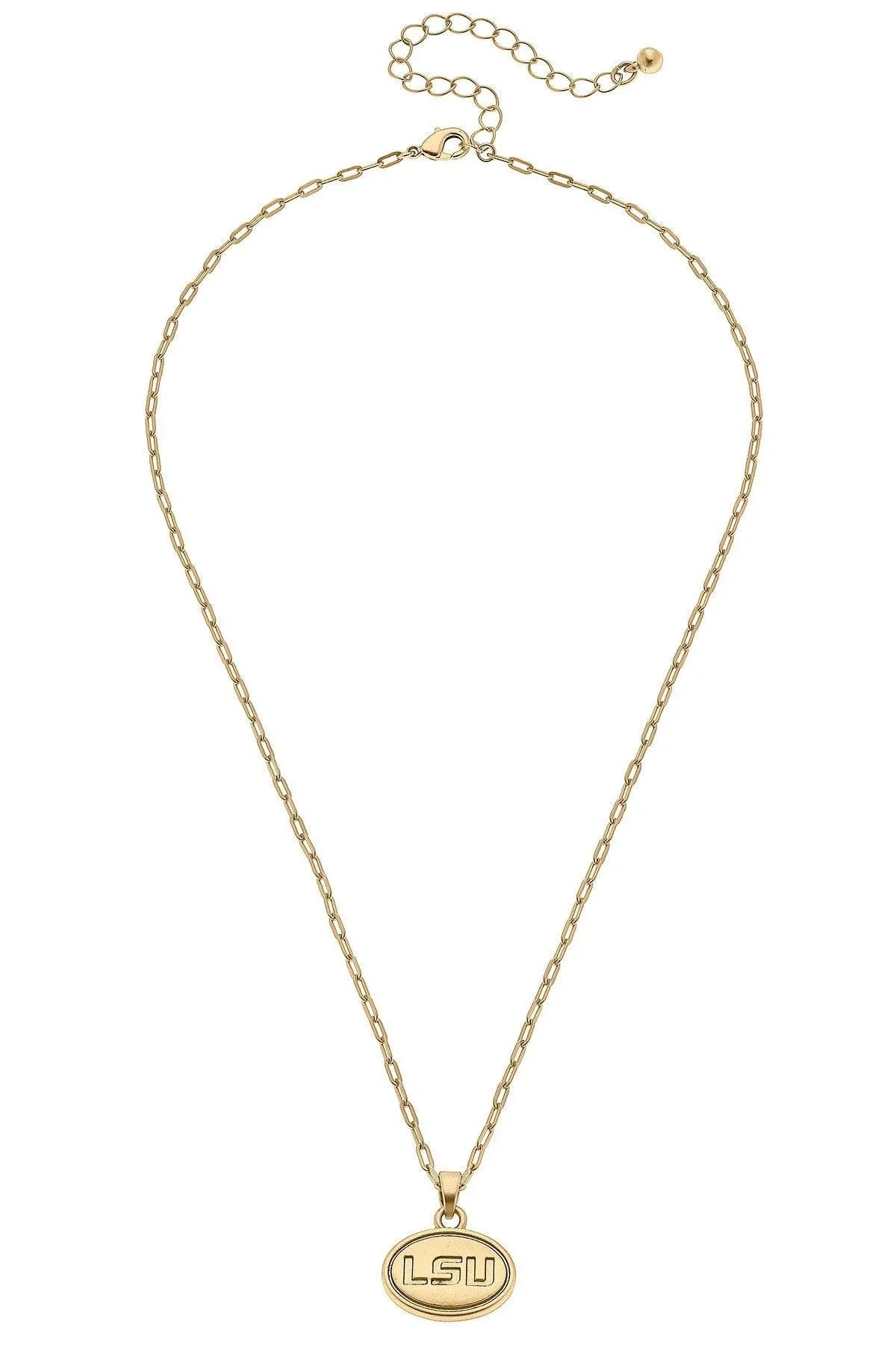 LSU Tigers 24K Gold Plated Pendant Necklace