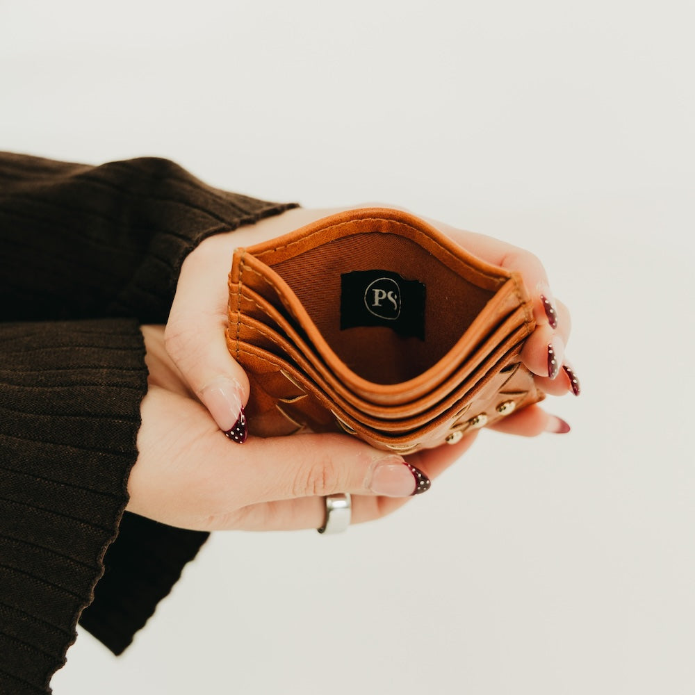 Mariah Woven Small Card Holder Wallet