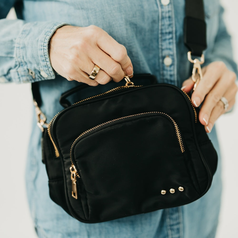 Nisha Nylon Crossbody Bag