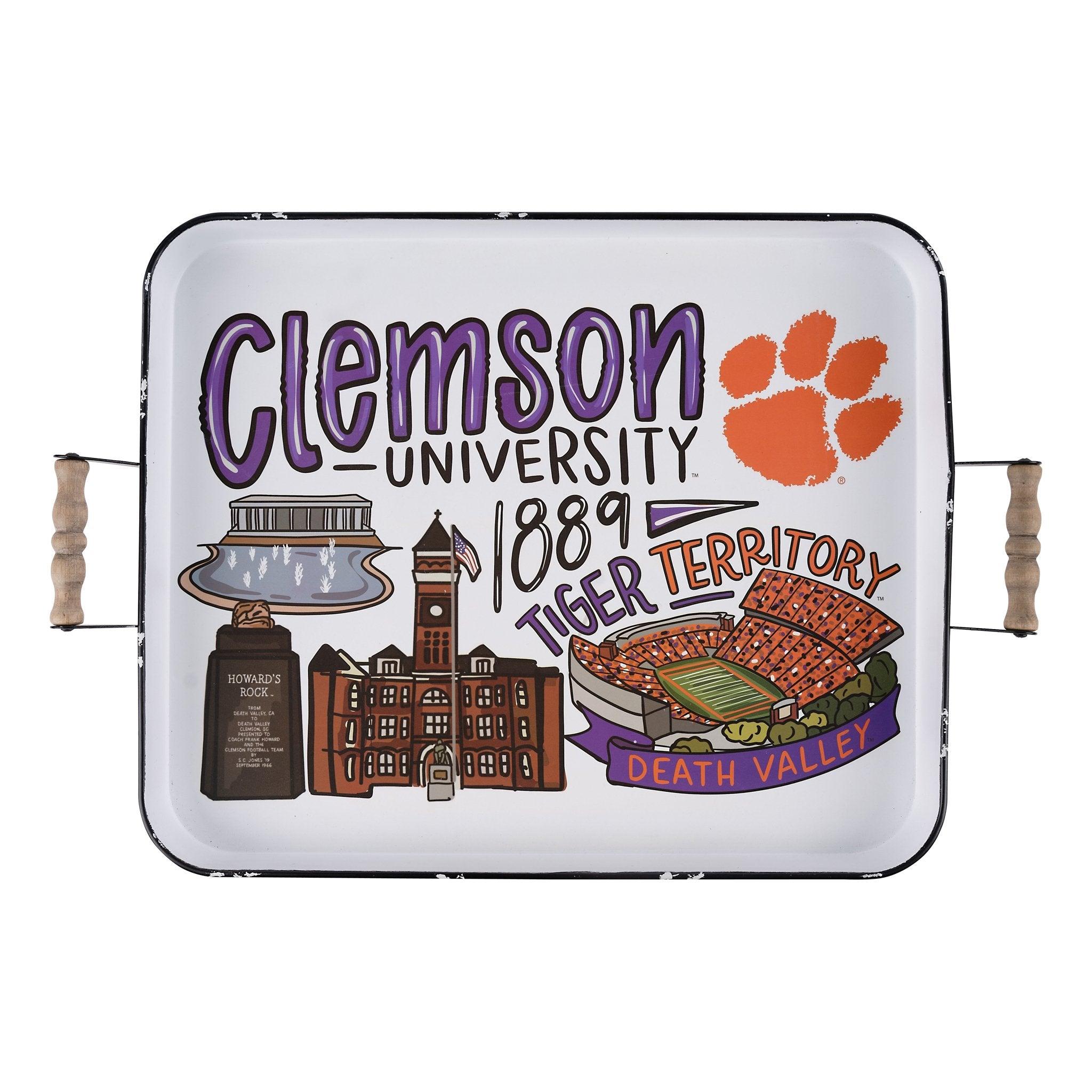 Clemson Icon Enamel Tray