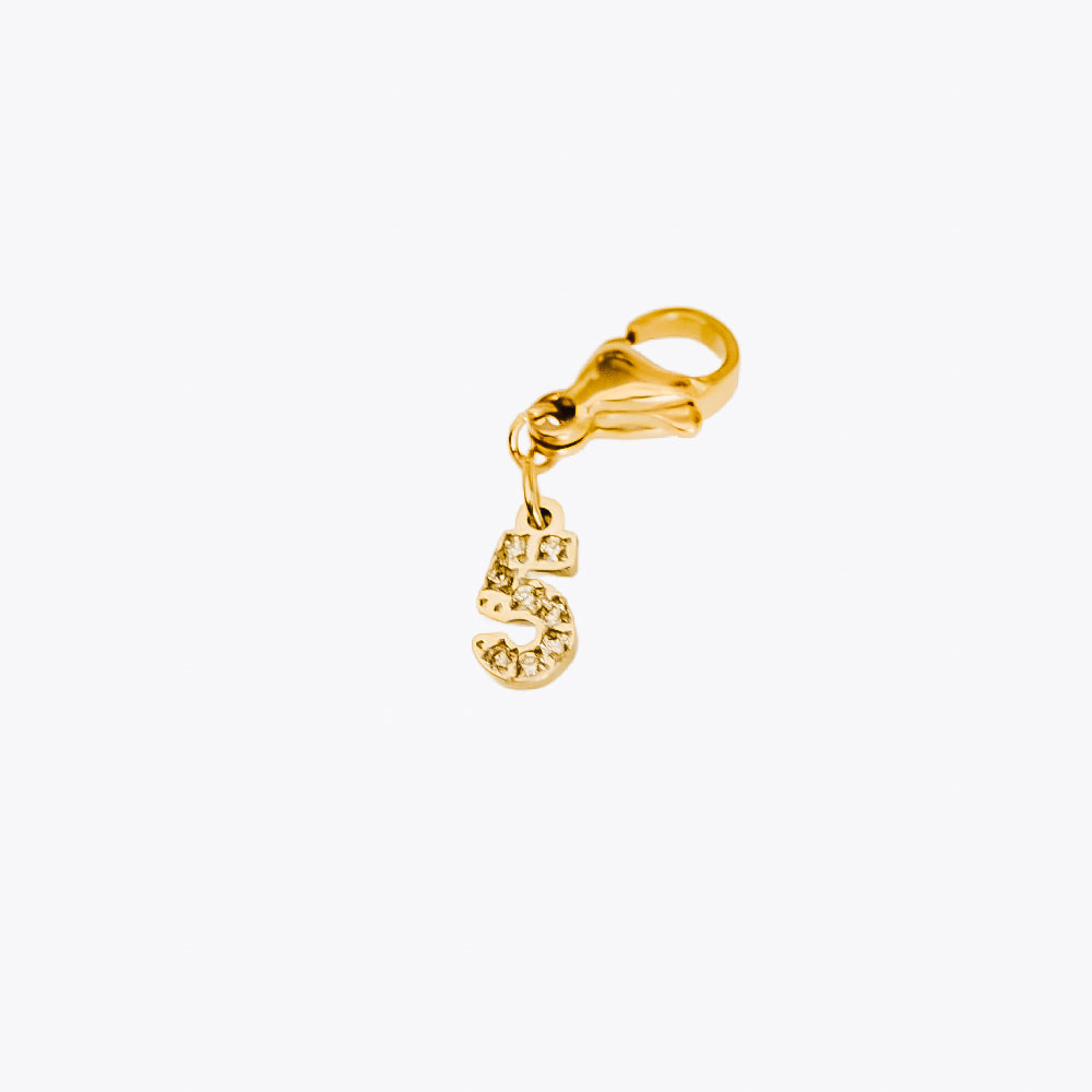Number Charm Bar Chanelle Charms - WATERPROOF