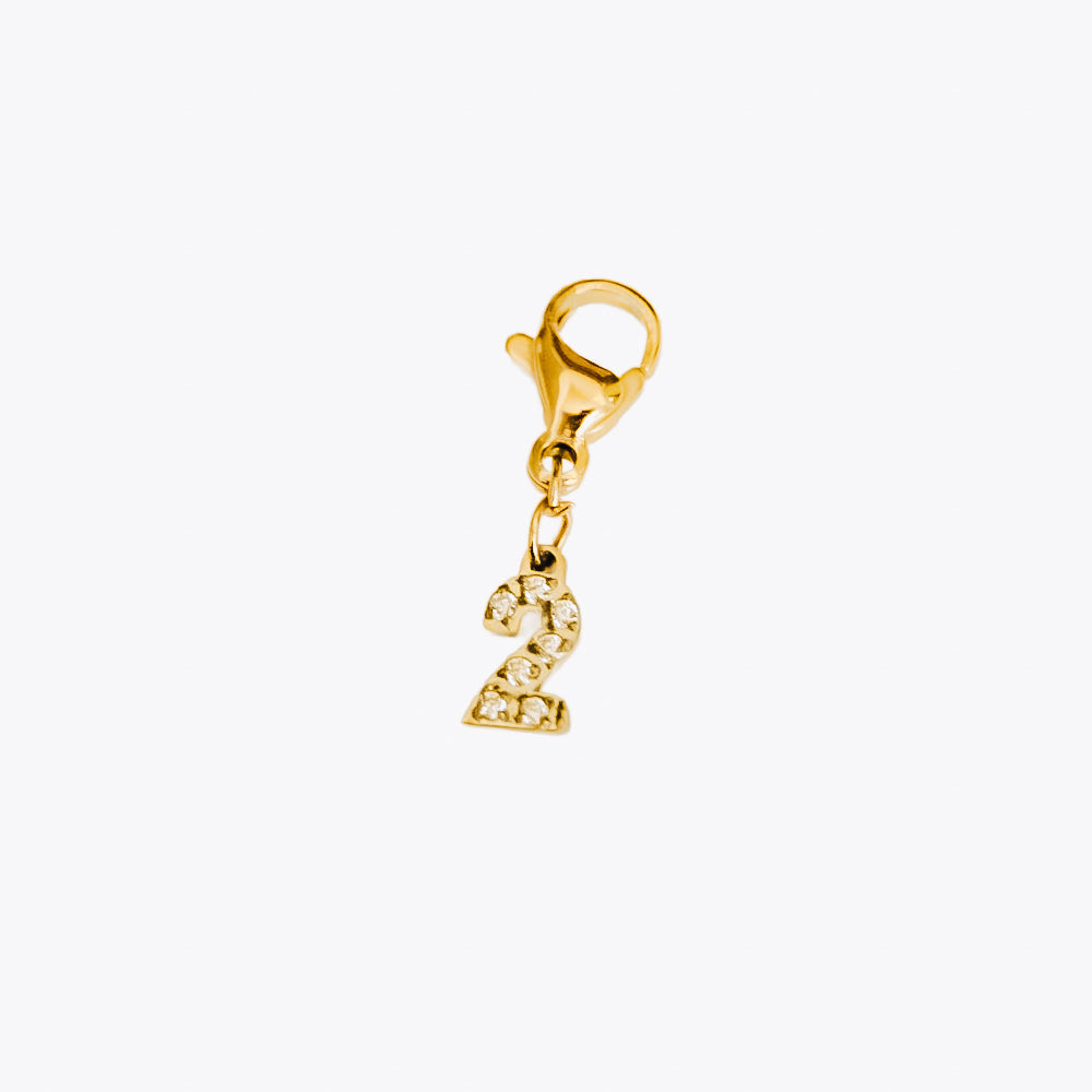 Number Charm Bar Chanelle Charms - WATERPROOF