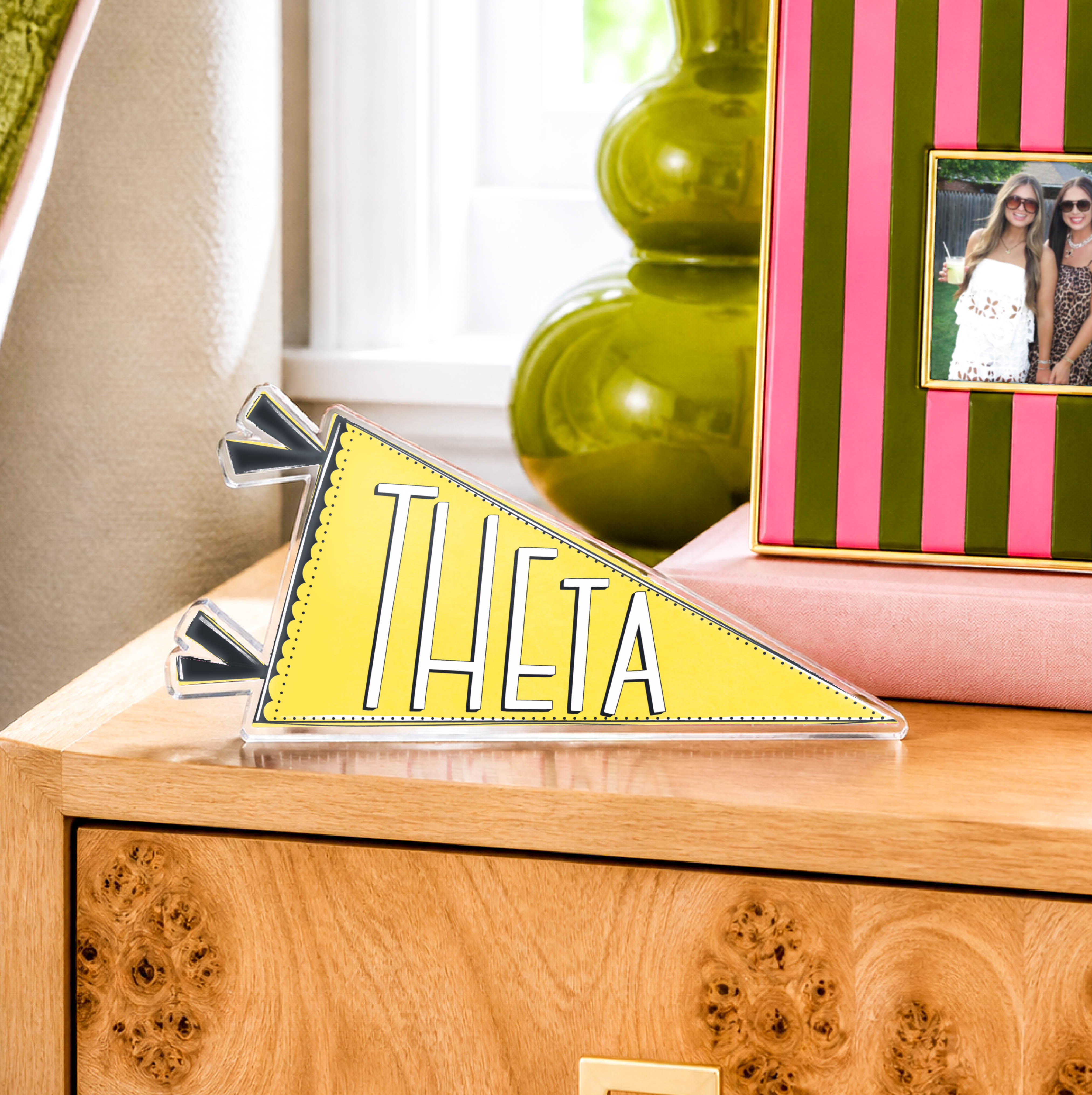Kappa Alpha Theta Acrylic Pennant Flag Shelfie