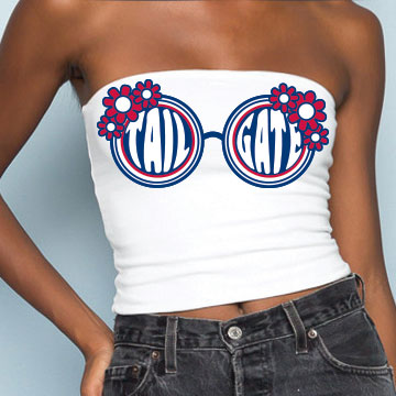 Blue & Red Sunglasses Tube Top