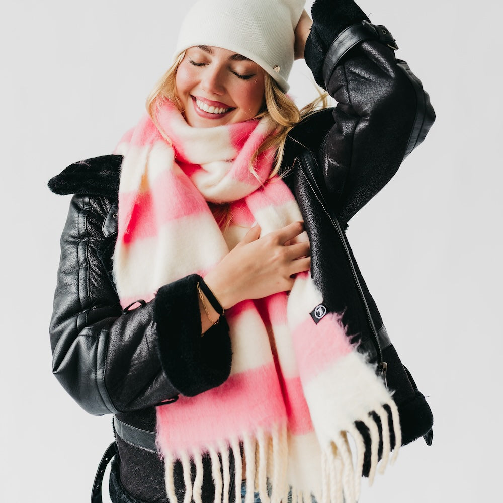 Stevie Striped Tassel Scarf