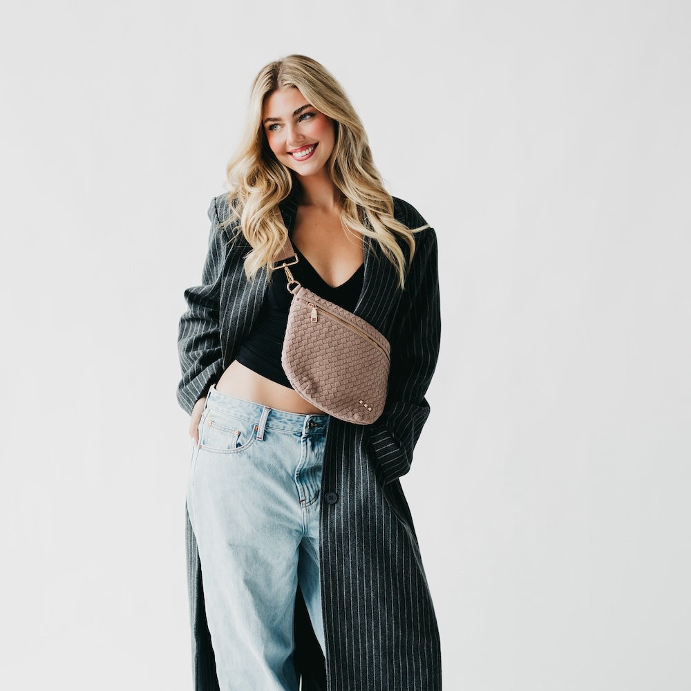 Suede Westlyn Woven Bum Bag