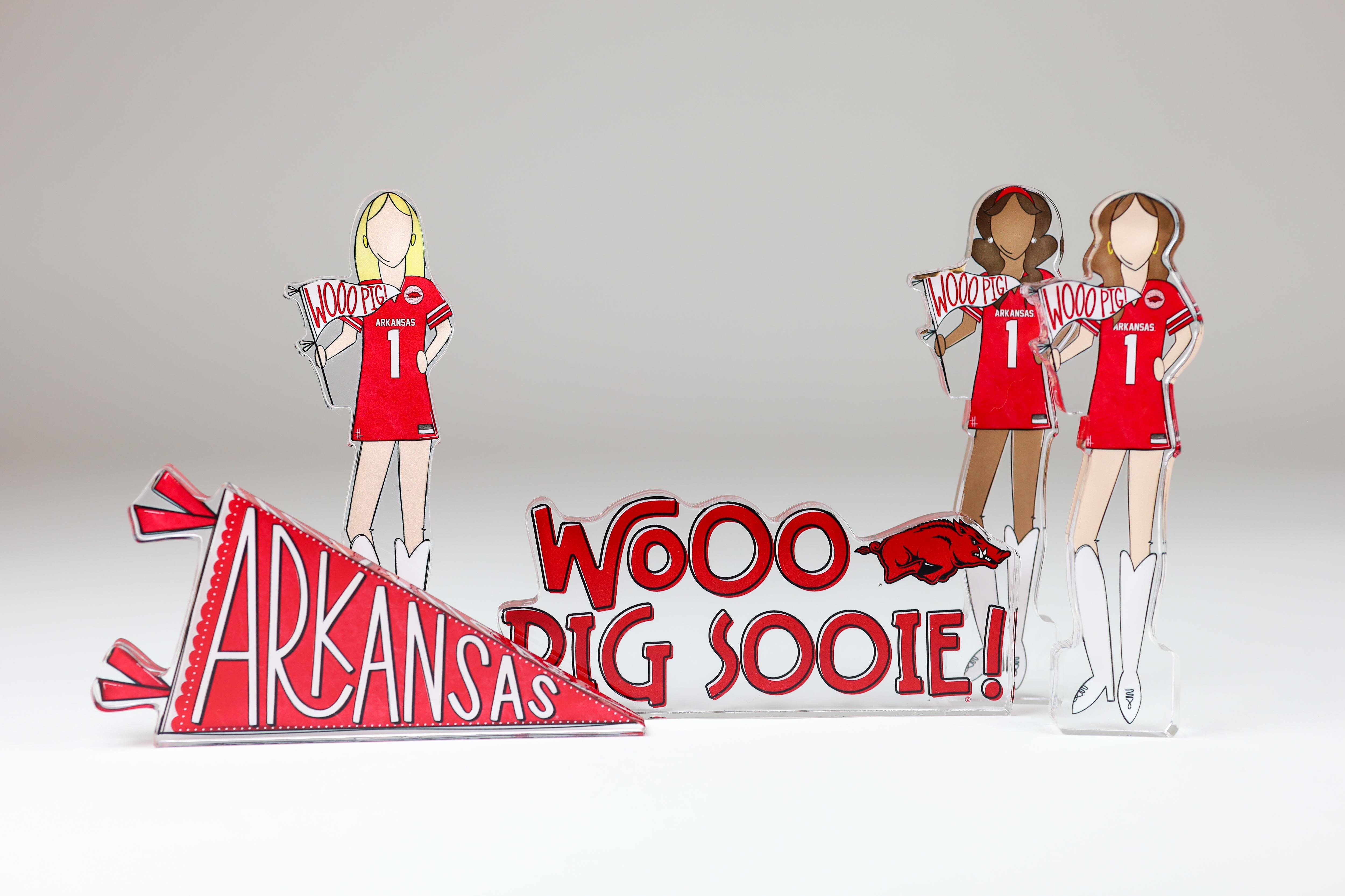 Arkansas Pennant Flag Acrylic Block Shelfie
