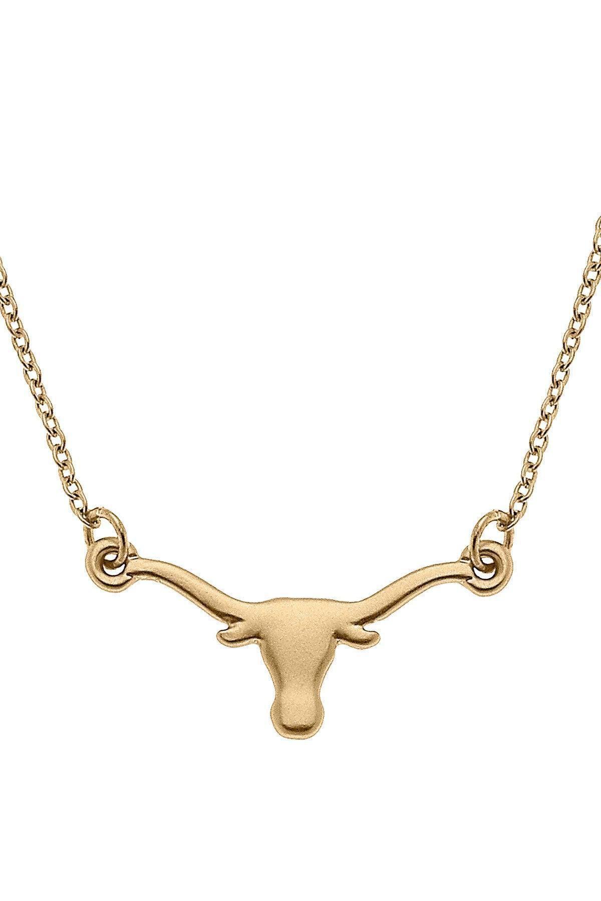 Texas Longhorns 24K Gold Plated Pendant Necklace