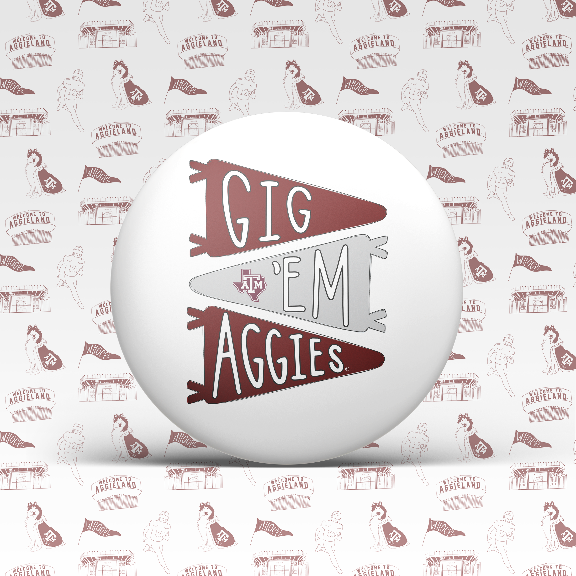Gig 'Em Aggies Pennant Flag